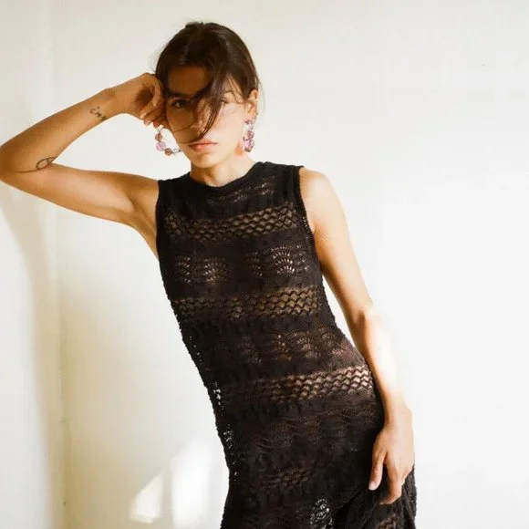 Zara Openwork Knit Dress - Picture 3 of 11